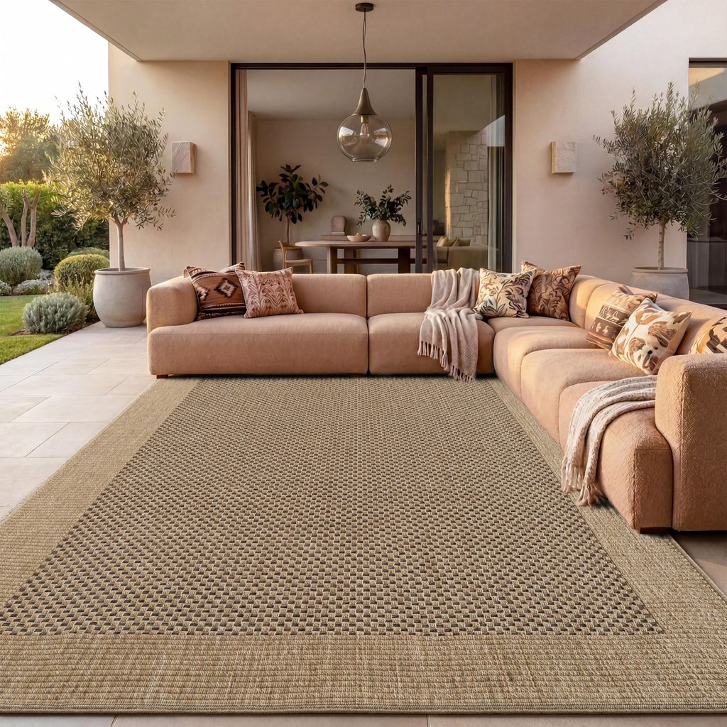 In- & Outdoor Teppich, Terrasse u. Balkon, Wetterfest Produktbild  KI-generiertes Bild