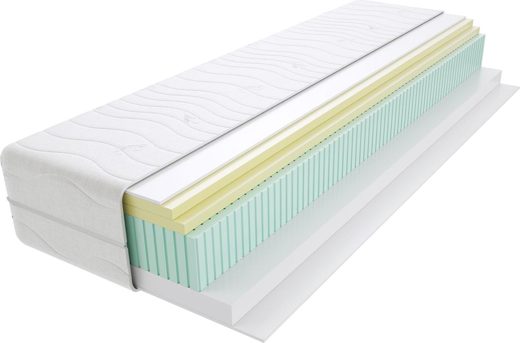 Matratze 140x210 cm Doppelmatratze, H2 & H3 7 Zonen-Latexmatratze 26 cm Hoch Visco Memory Hypoallergene Wendematratze mit Klimafaser, Gesteppter Be...