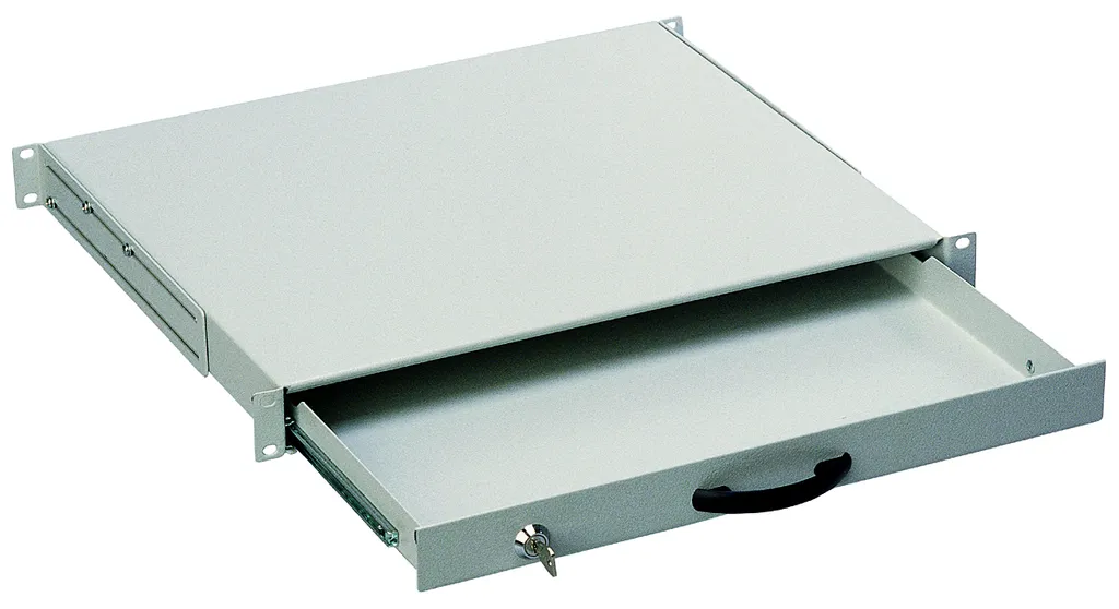 Tiroir clavier 19 pouces DIGITUS 1U DN-19 KEY-1-SW gris clair pour baie