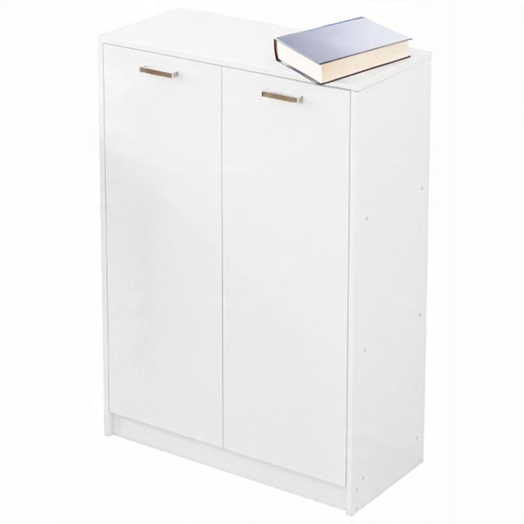 Regał biurowy 2-drzwiowy szafka stojąca biały loft 108 cm Zdjęcie produktu 