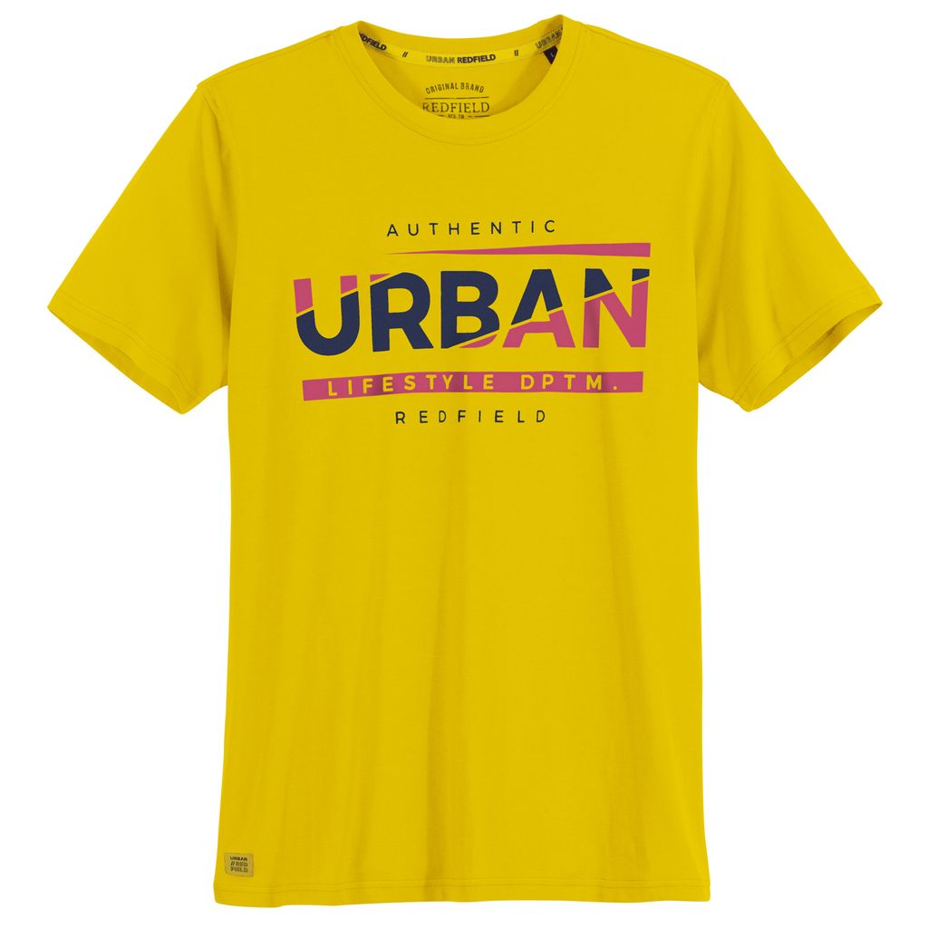 Redfield XXL T-Shirt gelb Print Authentic Urban