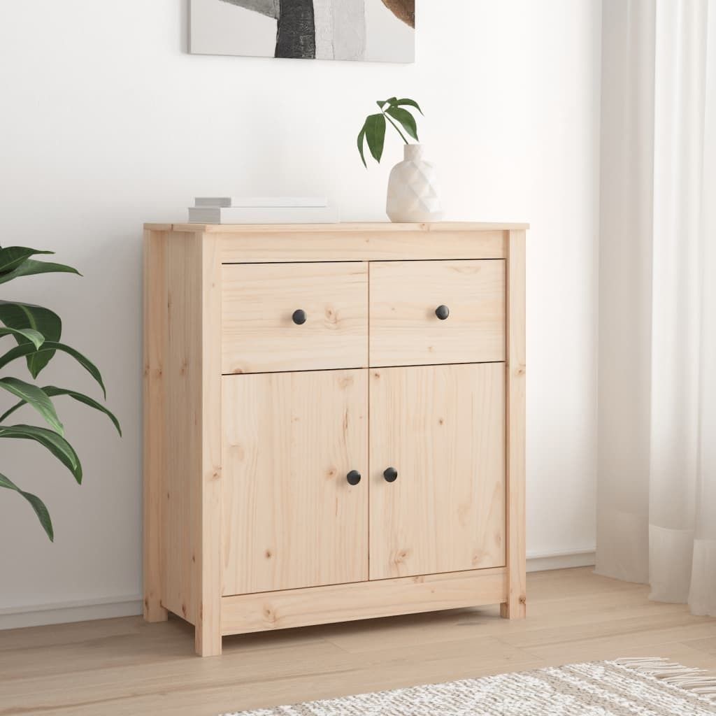 vidaXL Sideboard 70x35x80 cm Massivholz Kiefer