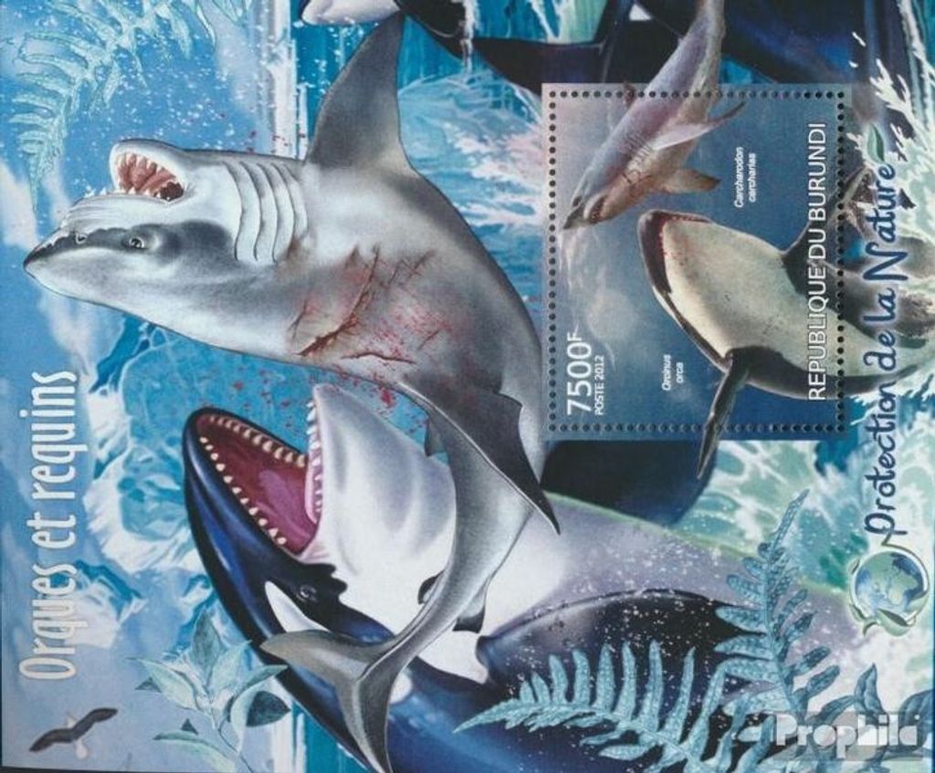 Briefmarken Burundi 2012 Mi Block243 (kompl.Ausg.) postfrisch Schwertwale