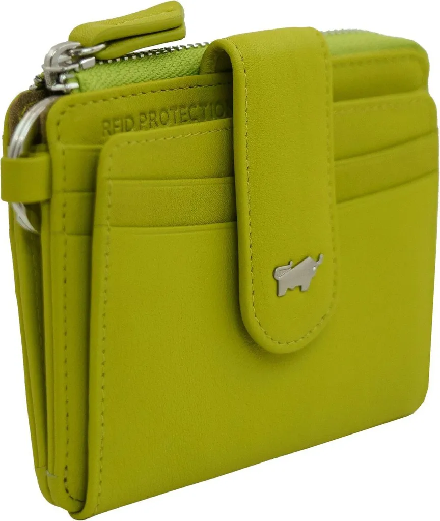 Braun Büffel Joy Card Case Lemongrass - Étui pour carte de crédit en cuir