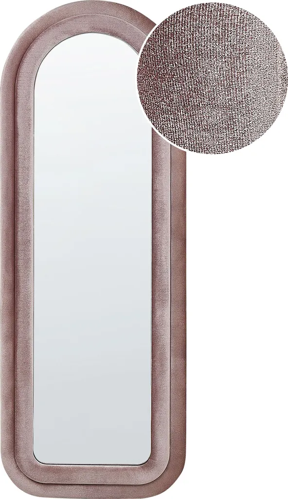 Miroir Mural BELIANI Rose 60x160 cm en Verre et MDF Forme Irrégulière