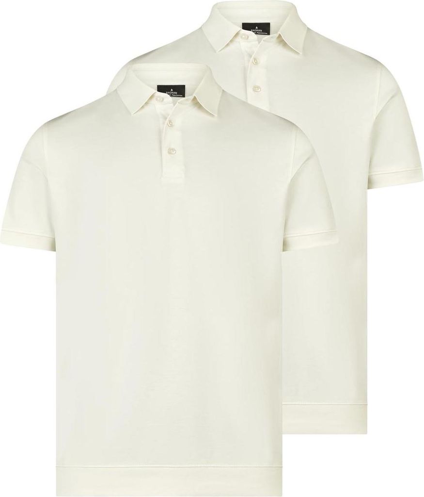 RAGMAN 2er Pack Basic Poloshirt Hochwertiges Material für Luxus-Feeling, Weicher Griff, Vielseitig kombinierbar