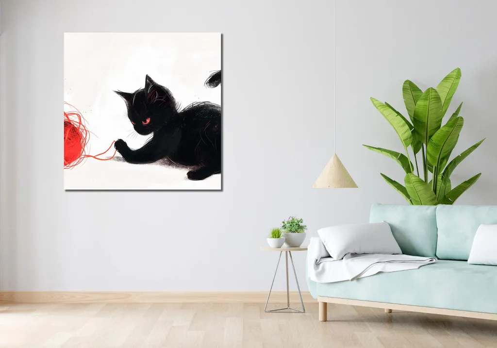 Tableau Image 100 x 100 cm Esquiveur effronté - Déco Carrée Moderne