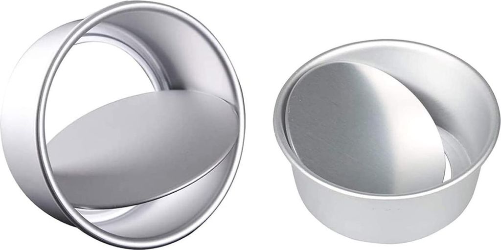 Runde Kuchenformen - Aluminium Tortenformen mit Herausnehmbarem Boden - 6 und 8 Zoll - Set von 2 - Für Torten und Gebäck