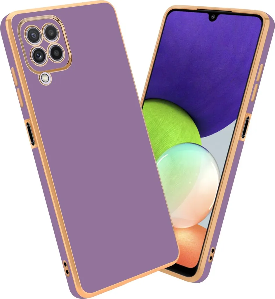 Cadorabo Cover Samsung Galaxy M22 M32 4G Viola Silicone Protezione Camera