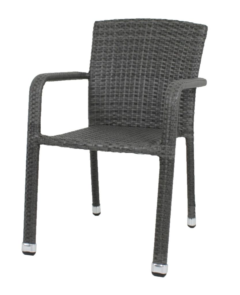 Garden Pleasure 970300 Armstuhl 'GETAFE' stapelbar, für Innen- und Außenbereich