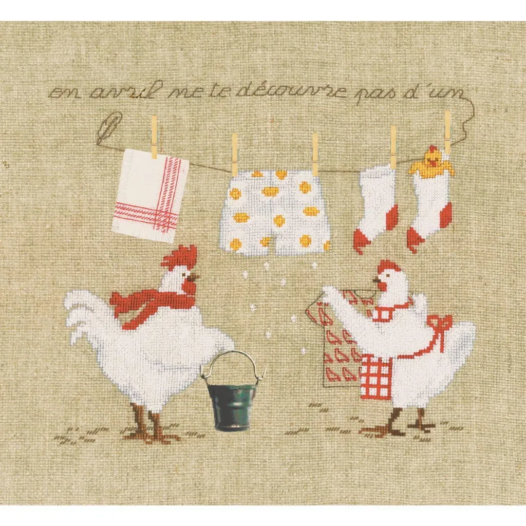 Kit Broderie Point de Croix avec Grille Lisible pour Ouvrage de Précision