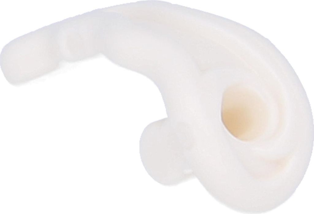 A single white object on a white background.