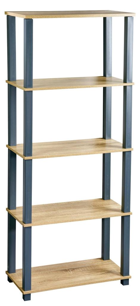KESPER Scaffale blu 5 ripiani, plastica, MDF, 60 x 147 x 29 Immagine del prodotto 