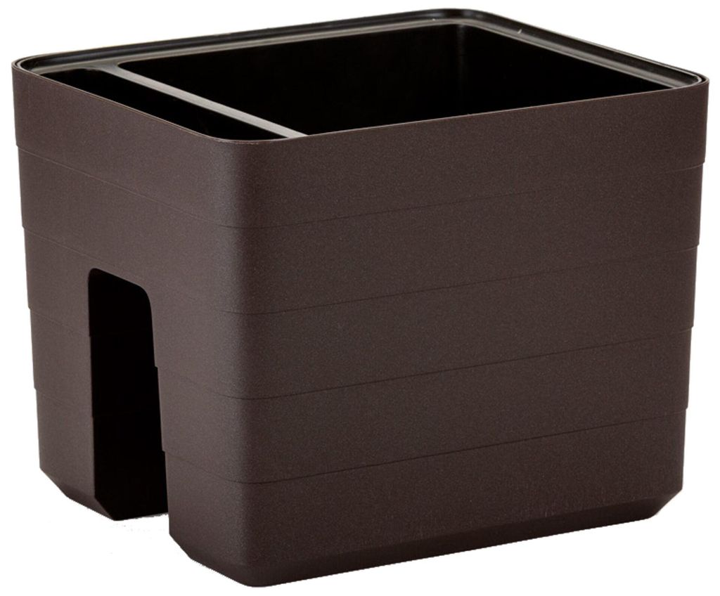 Bac d'arrosage BERBERIS pour garde-corps + mèches 30x26x24h Image du produit 