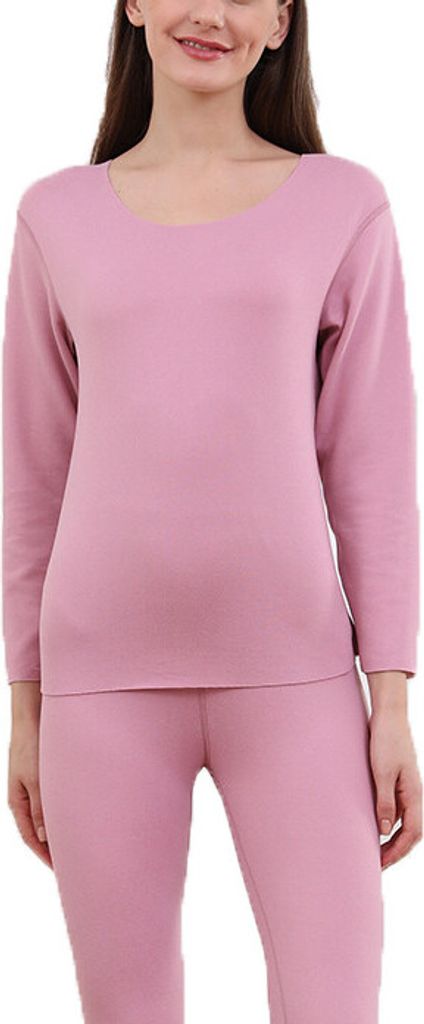 ASKSA Damen Langärmliges Thermounterwäsche Thermo Oberteil Superelastisch Funktionsunterwäsche Sets, Lila, 3XL