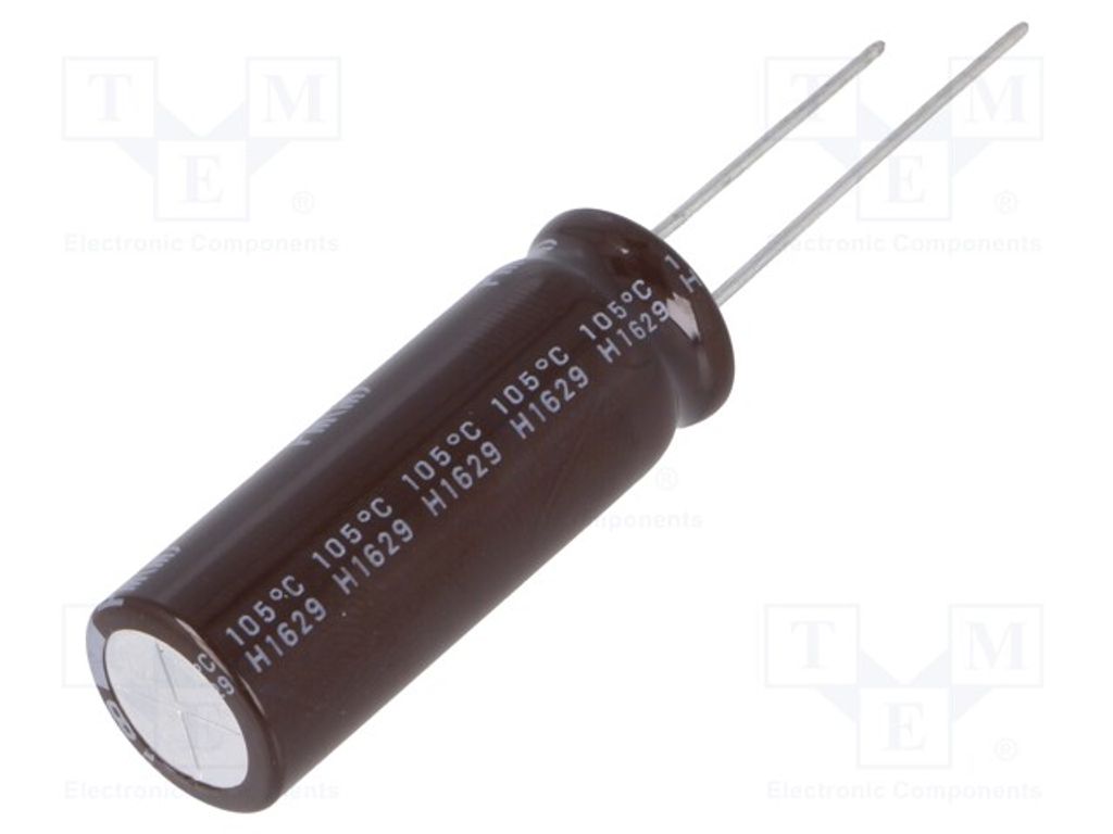 1x Kondensator: elektrolytisch 680uF geringe Impedanz THT 50VDC UPM1H681MHD Elekt