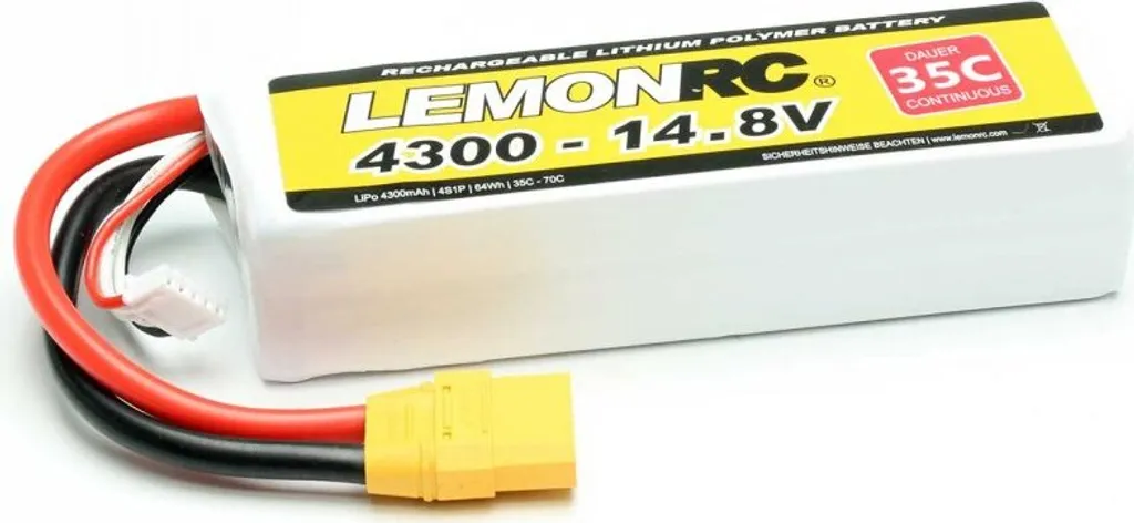 Batterie LiPo Pichler LEMONRC 4300 14,8V 35C - Accu LiPo 15733 pour RC