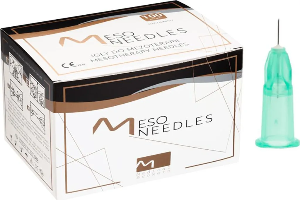 Aiguilles mésothérapie 32G 4mm indolores pour peaux sensibles Meso x100