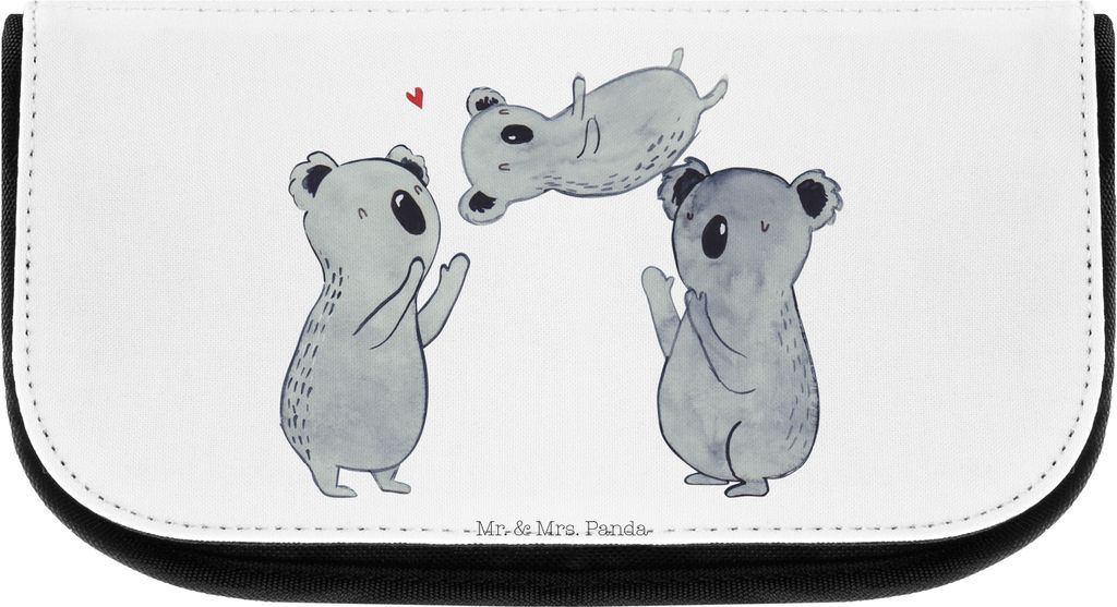 Mr. & Mrs. Panda Kulturtasche Koalas Feiern - Weiß - Geschenk, fächertasche, kosmetiktäschchen, kulturtäschchen, Make-Up Tasche, Geburtstag, He...