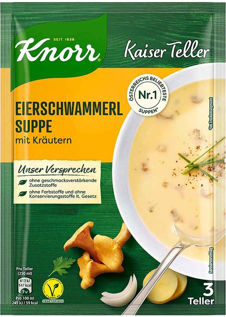 Knorr Kaiserteller Eierschwammerl Suppe 92g Produktbild 