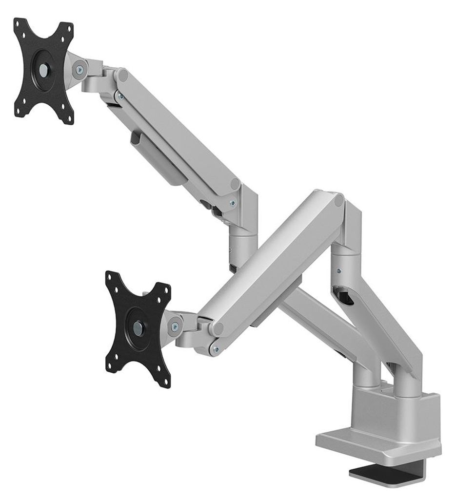 Neomounts Next Slim Desk Mount, double display (topfix clamp & grommet)