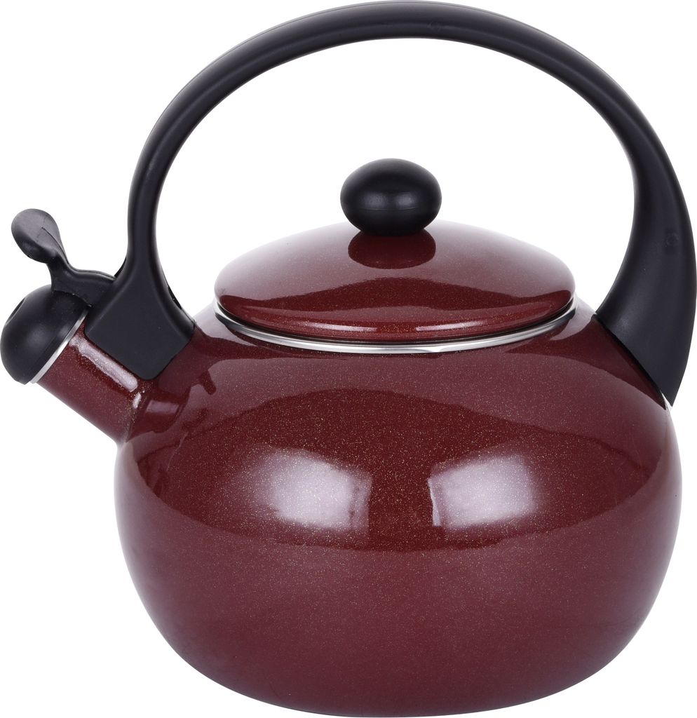 Emaillierter Stahlwasserkocher Mit Pfeife 2,2 L Induktion Kamille Km-1038C