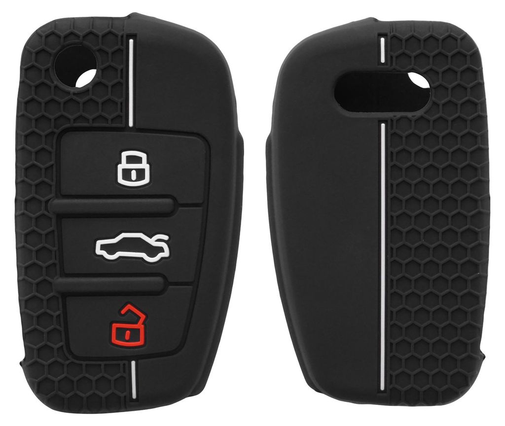 kwmobile sleutelhouder voor Audi, 3-knoppen, klaphoes - Productafbeelding 