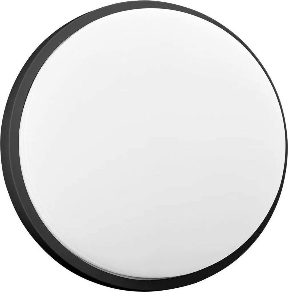 Plafonnier LED 15W AGATE noir design rond avec lumière neutre 4000K