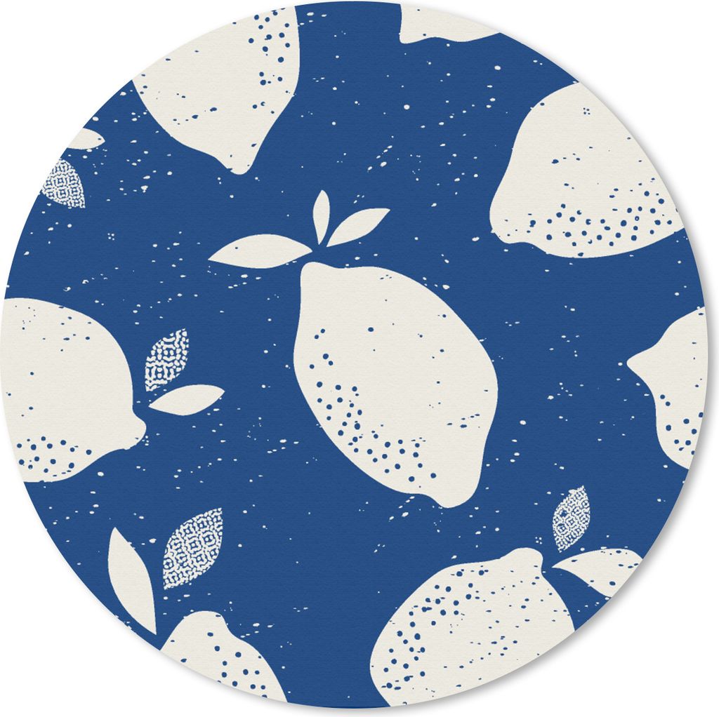 MuchoWow Mauspad Mousepad Design - Zitrone - Obst 50x50 cm - Mousepads - Maus Mat - Pad - Mausunterlage - Vinyl