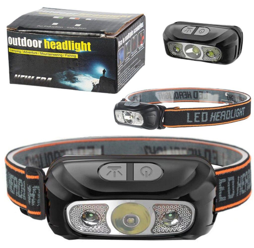 Čelovka Leantoys s LED diodami, vodotěsná, 6 režimů svícení Obrázek produktu 