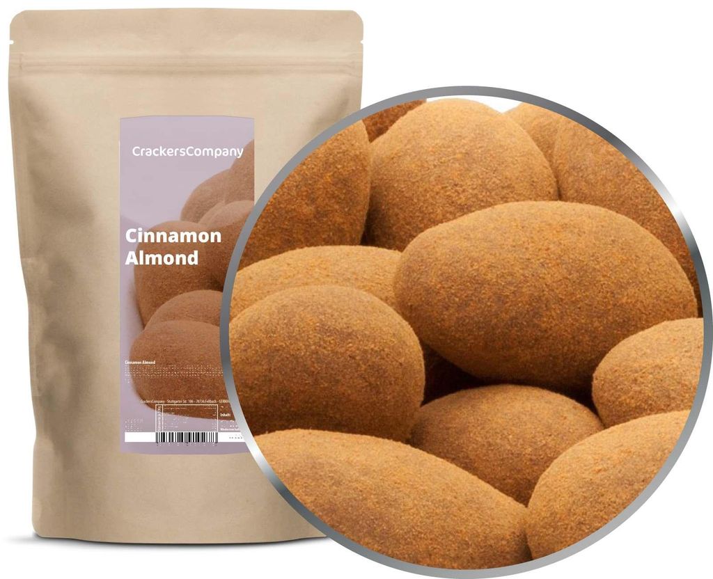 CrackersCompany Zimtmandeln (Cinnamon Almond), ZIP-Beutel 600 g