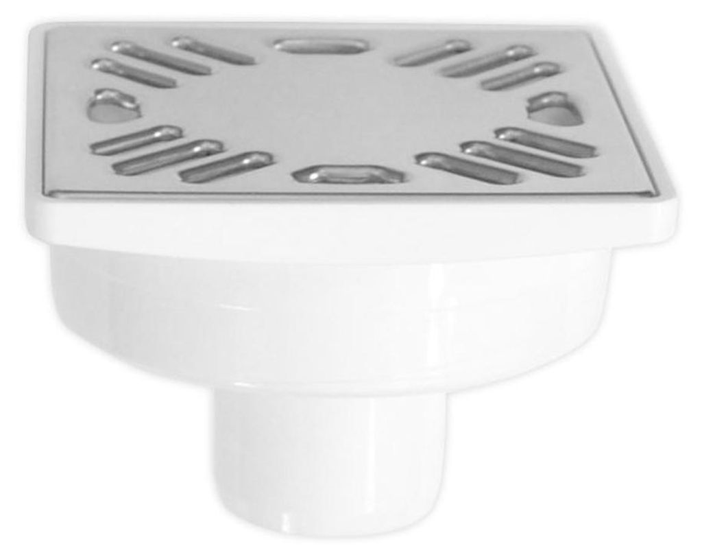 Bruckner Bodenablauf senkrecht 103x103, DN40, polierter Produktbild 