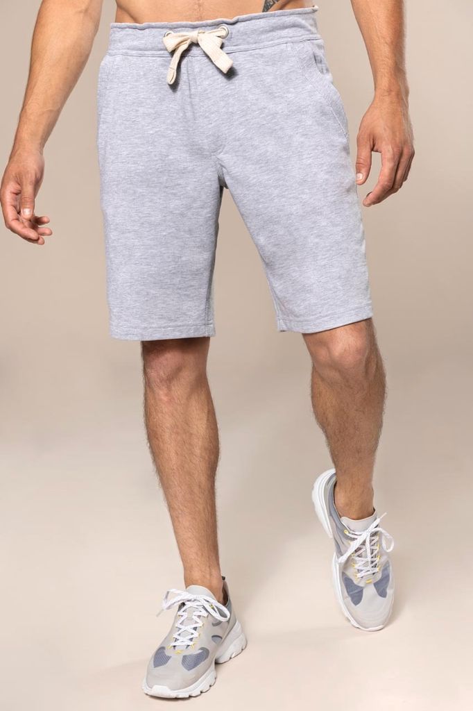 Kariban Herren Bermuda Shorts Jogginghose Sporthose Fitness kurze Hose, Größe:XL, Farbe:Schwarz