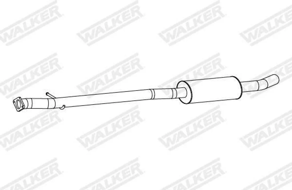 Silencieux d'échappement central pour Nissan Qashqai II et Renault Kadjar