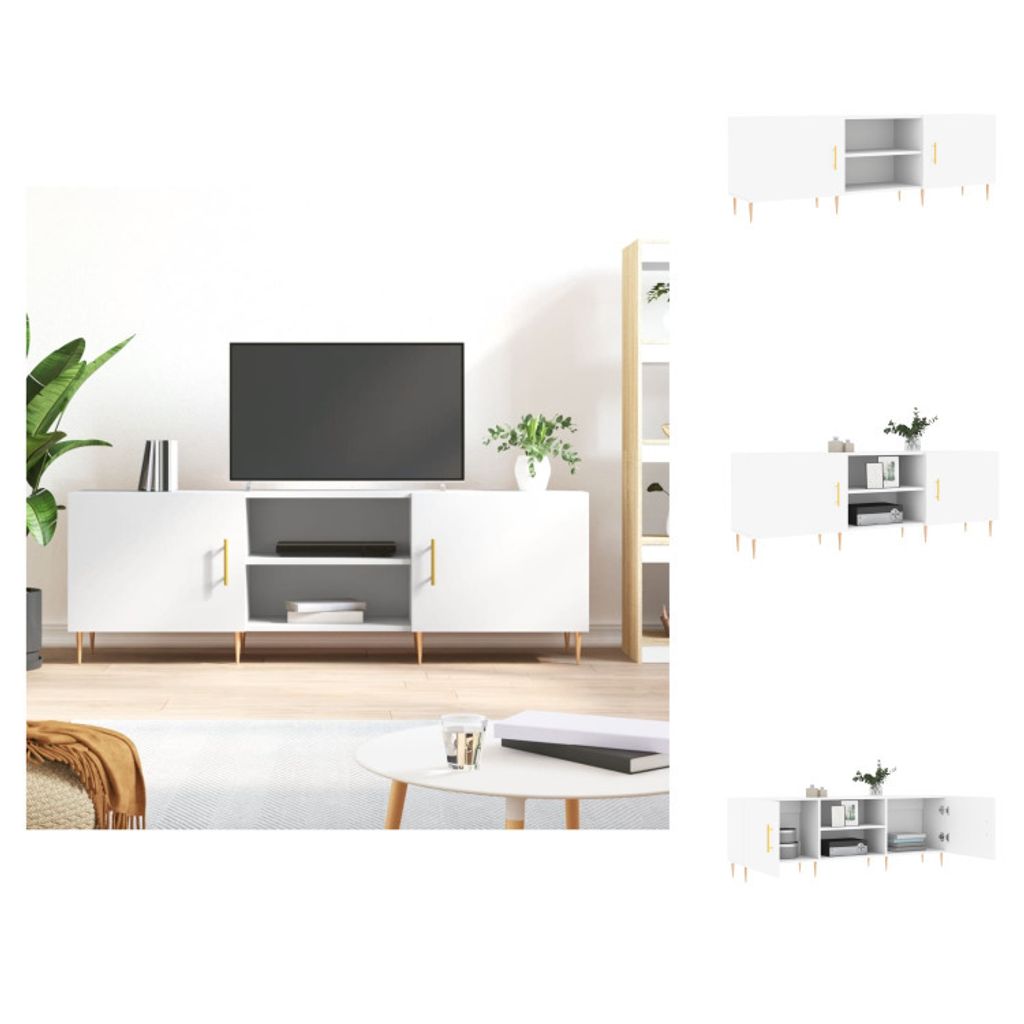 vidaXL TV-Schrank Weiß 150x30x50 cm Holzwerkstoff - TV-Möbel