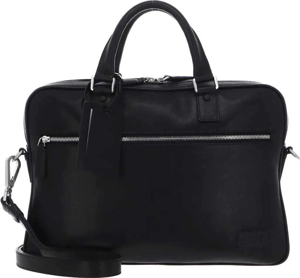 Serviette Picard Authentic cuir noir - Business Bag bandoulière chic