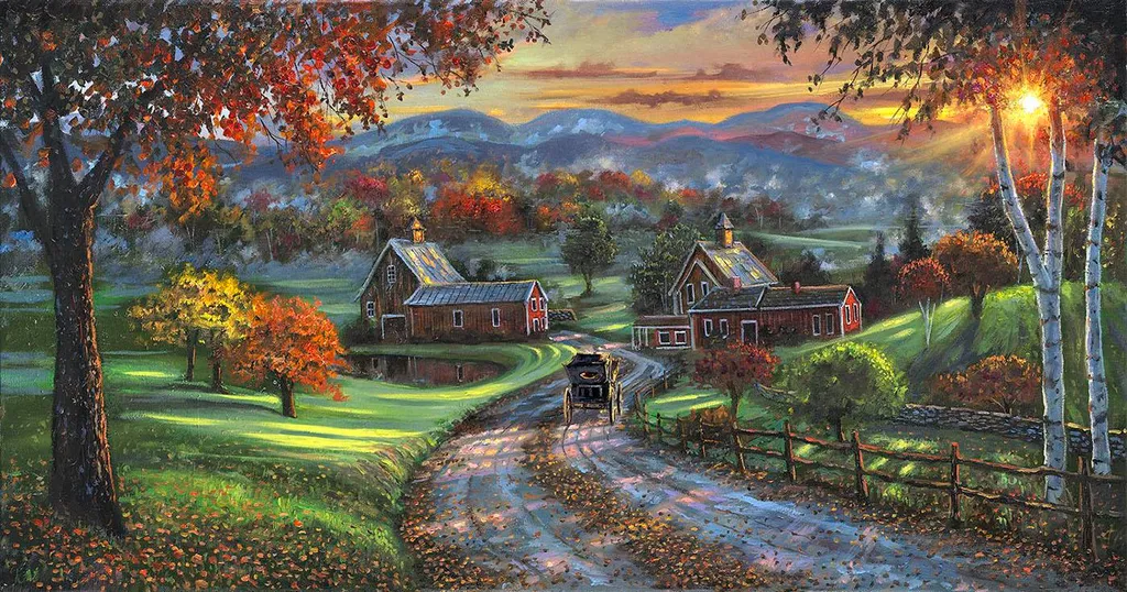 SunsOut Puzzle Sleepy Hollow Farm 509 pièces - Jeu de pose artistique