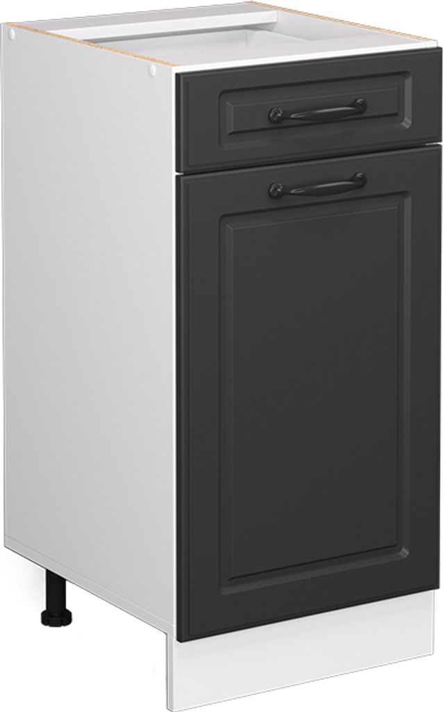Küchenunterschrank Vicco R-Line Anthrazit Landhaus 40 cm ohne Arbeitsplatte, Model 37233