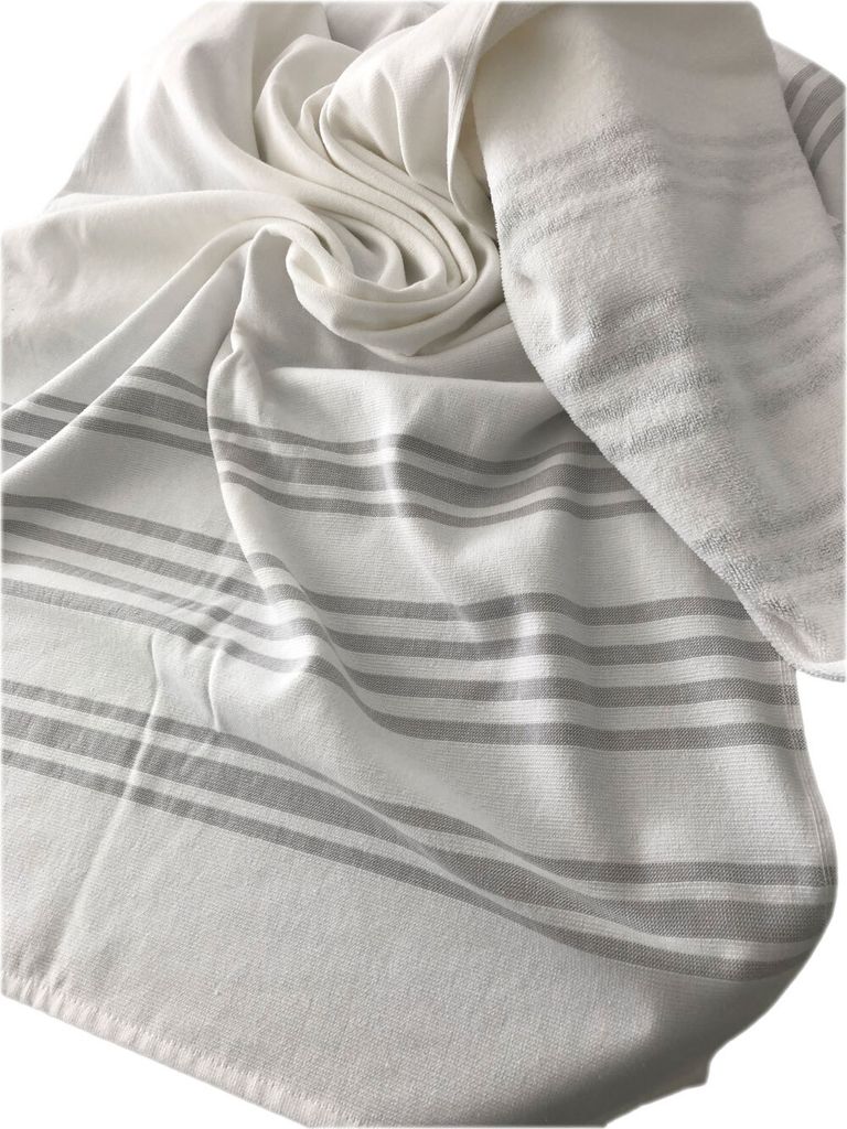 Saunatuch 70 x 180 cm Hamamtuch Streifen 70 x 180 cm