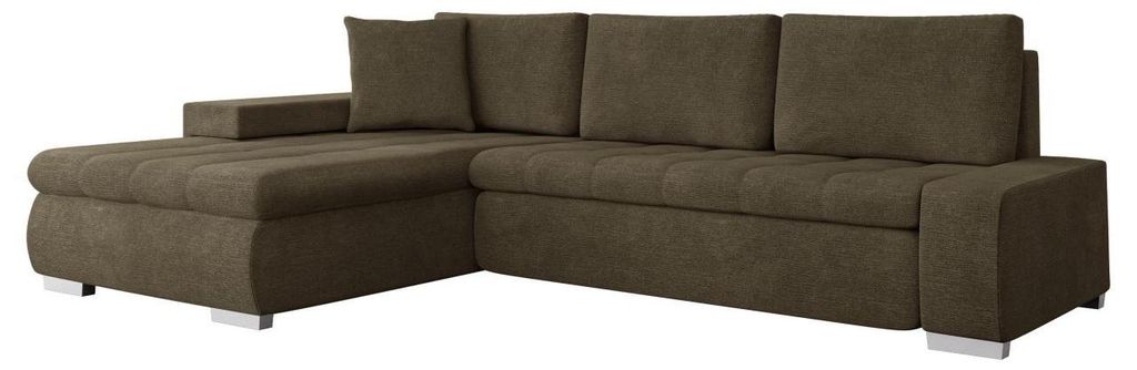 MIRJAN24 Ecksofa Orkan Mini, Elegante Polsterecke, Schlaffunktion und Bettkasten, Eckcouch vom Hersteller, L-Form Sofa, Beste Qualität (Wave 09)