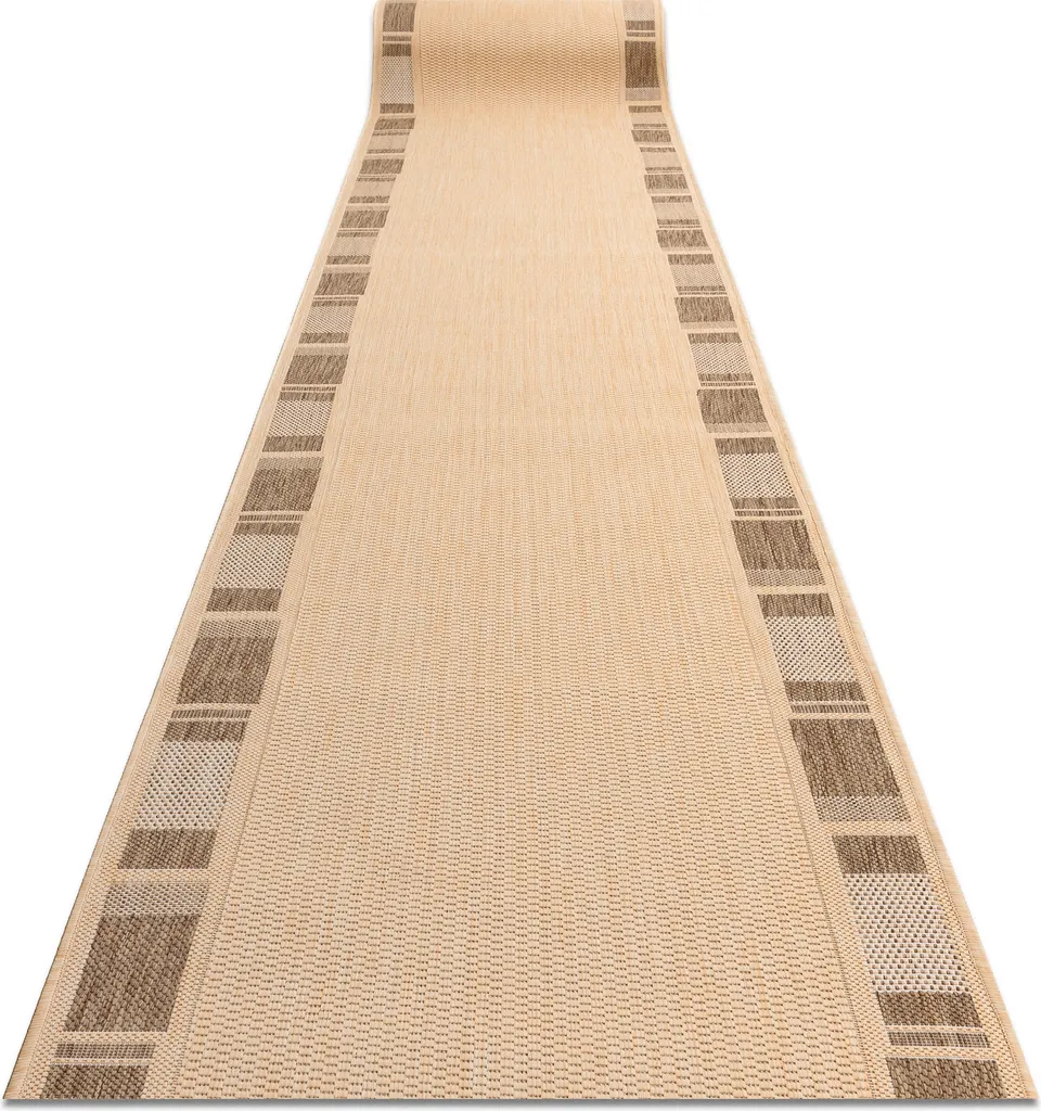 Grand tapis de couloir beige aspect sisal SIZAL FLOORLUX 20195 80x180 cm