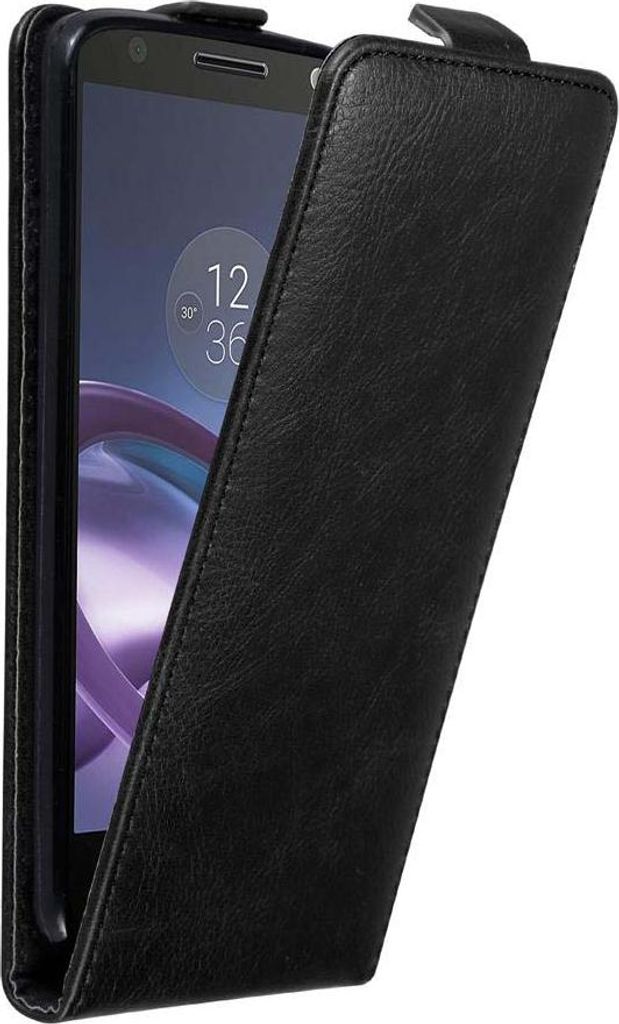 Cadorabo Hülle für Motorola MOTO Z Schutz Hülle in Schwarz Flip Etui Handyhülle Case Cover