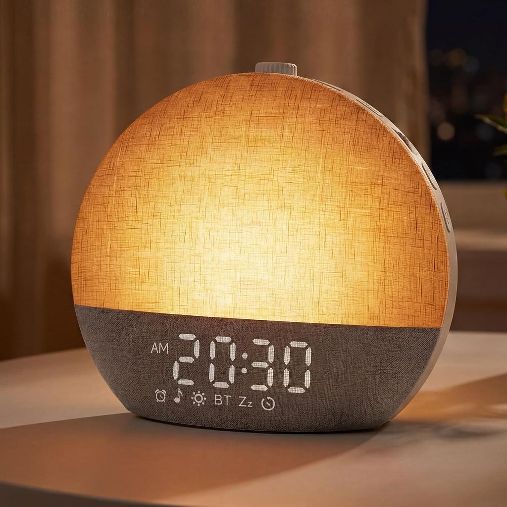Budík s simulací východu slunce, noční lampička s 30 zvuky Obrázek produktu 