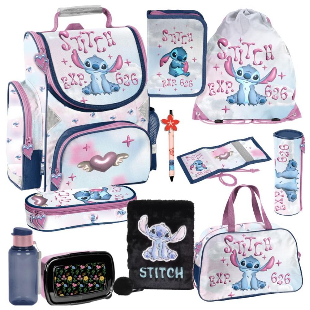 Mega Schulset XXL – Stitch Disney | 11-teiliges Produktbild 