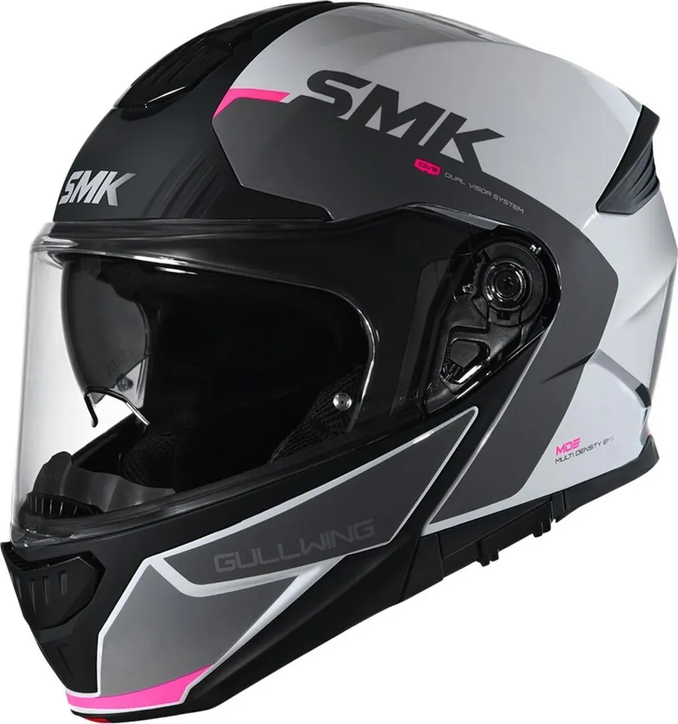 Casque de moto SMK Gullwing Kresto modulable pour route et ville - XS