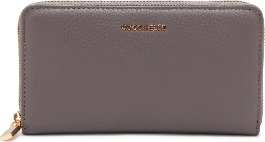 Portefeuille Cuir Métallisé Coccinelle L8066 avec Fermeture Éclair