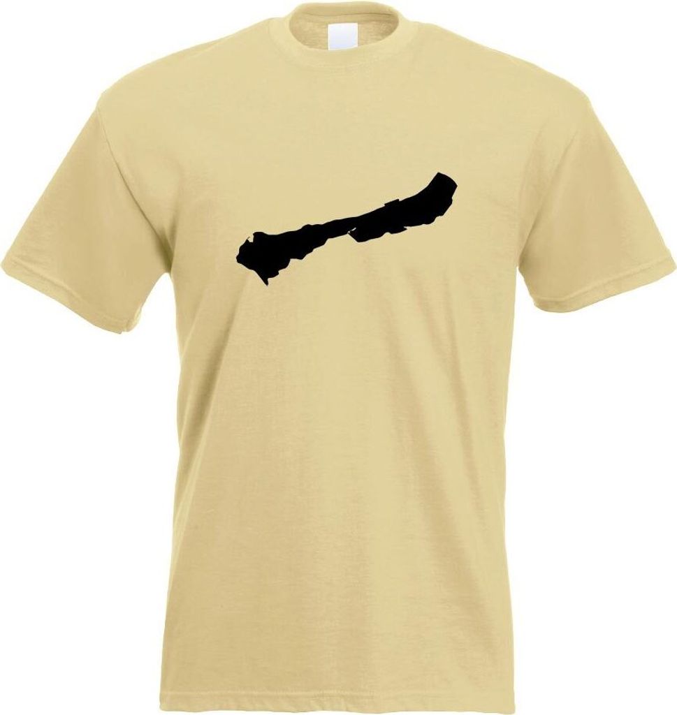 Kiwistar - T-Shirt - Khaki - Langeneß - Deutschland - Insel Motiv Bedruckt Funshirt Design Print - mit Motiv Bedruckt - Funshirt Design - Sport - ...