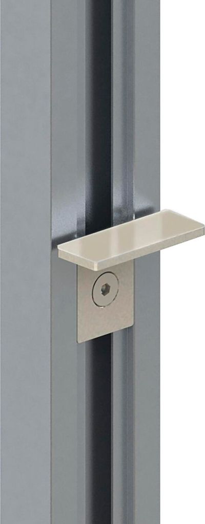 Volpato Regalboden Halterung für Glasregale passend zum Stili Regalsystem, Aluminium schwarz eloxiert