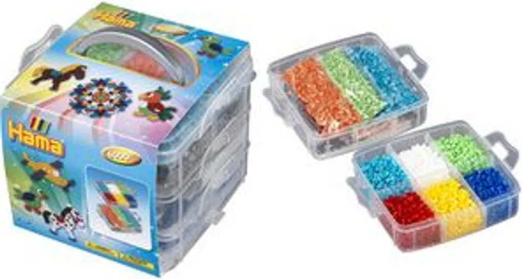 Bac de tri Hama Midi 6000 perles à repasser multicolores assorties - 7
