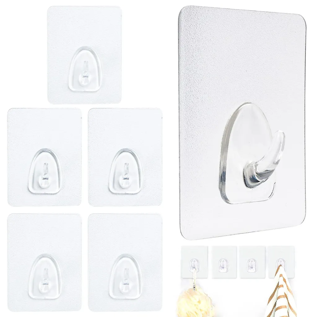 Lot de 6 Crochets Miracles Magic Hooks résistants à l'eau charge max 10kg